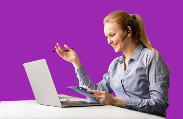 medium shot woman working desk removebg preview